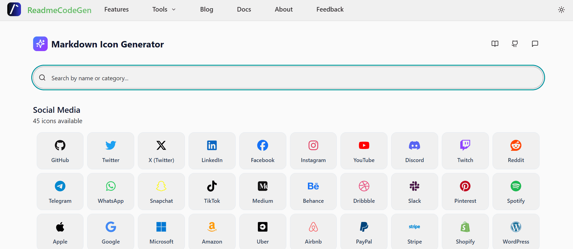 Github Readme SVG Social Icon Generator