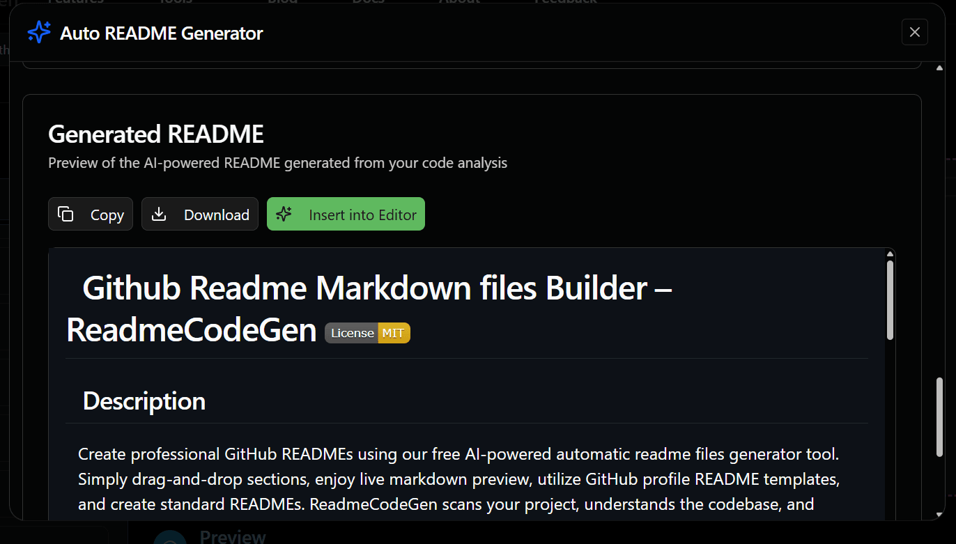 ReadmeCodeGen