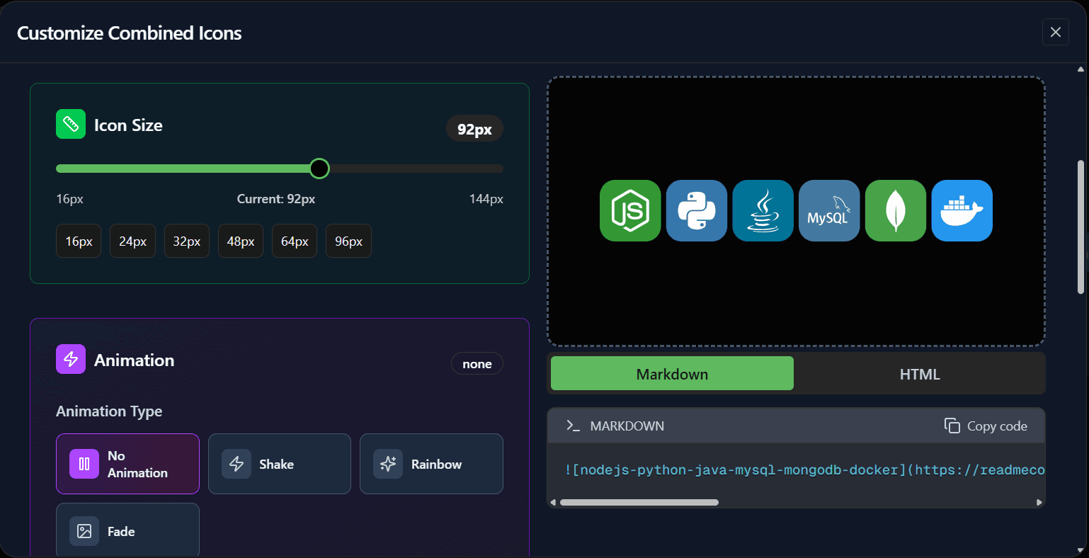 Auto README Generator Modal